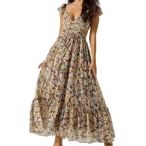 Fall floral dress, WORN ONCE